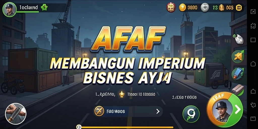 Screenshot AFAF menampilkan antarmuka manajemen bisnis yang menarik.