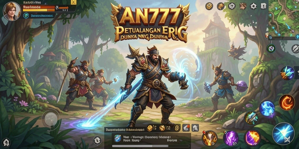 Tampilan epik dari gameplay RPG AN777 yang menarik.