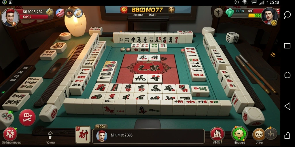 Tampilan gameplay menarik dari game Mahjong BROMO77.