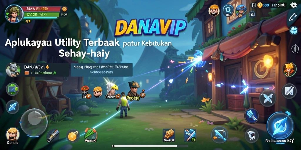 Screenshot aplikasi DANAVIP menampilkan antarmuka pengguna yang intuitif.