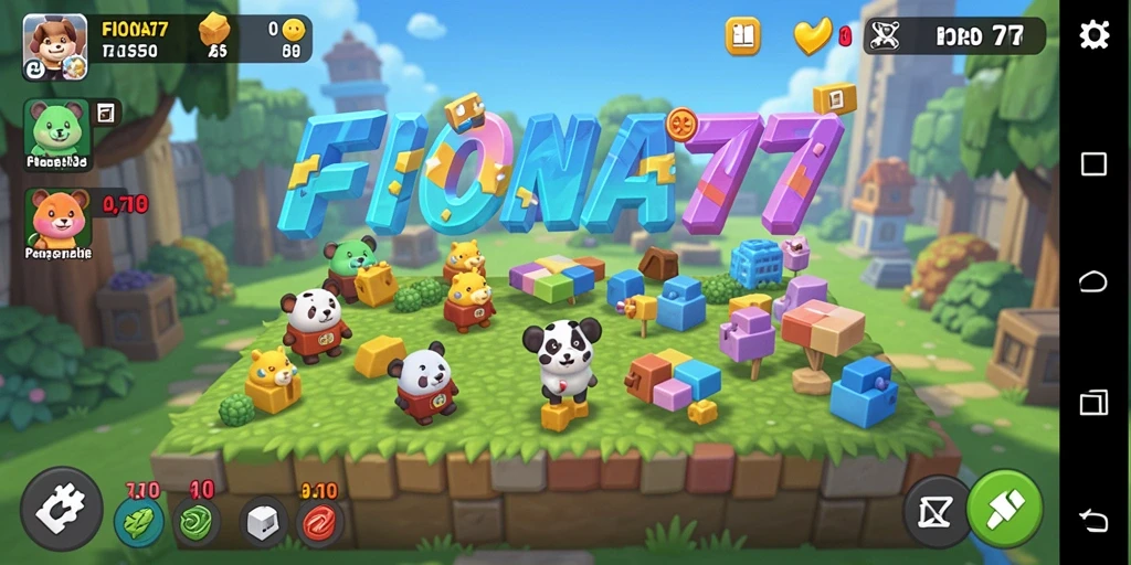 Tampilan gameplay menantang dalam FIONA77 yang penuh warna.