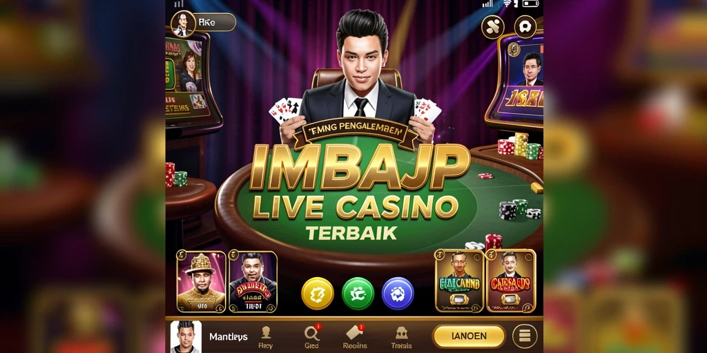 Gameplay seru dari IMBAJP dalam live casino yang menampilkan suasana kasino nyata.