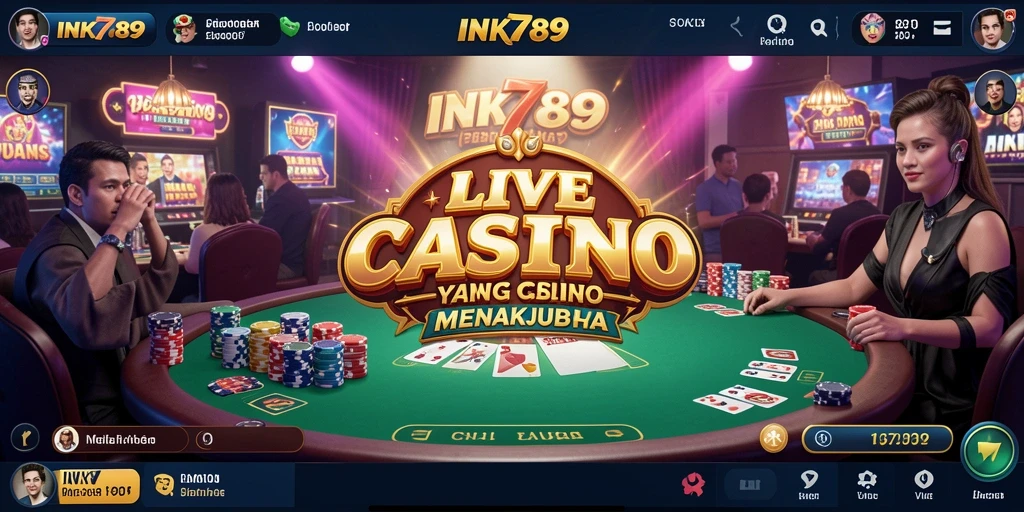 Tampilan gameplay Live Casino yang mendebarkan di INK789.