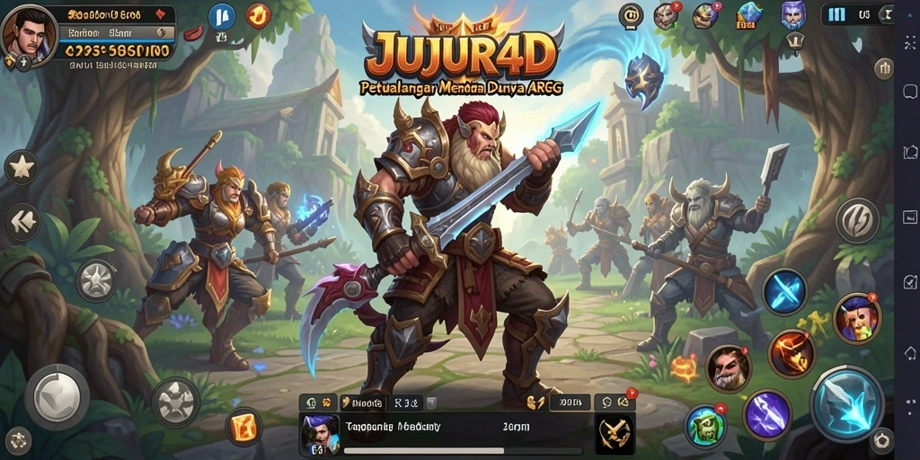 Screenshot gameplay JUJUR4D menampilkan pertarungan seru dan grafis menawan.