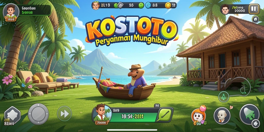 Gameplay KOSTOTO yang menghibur dan penuh warna.