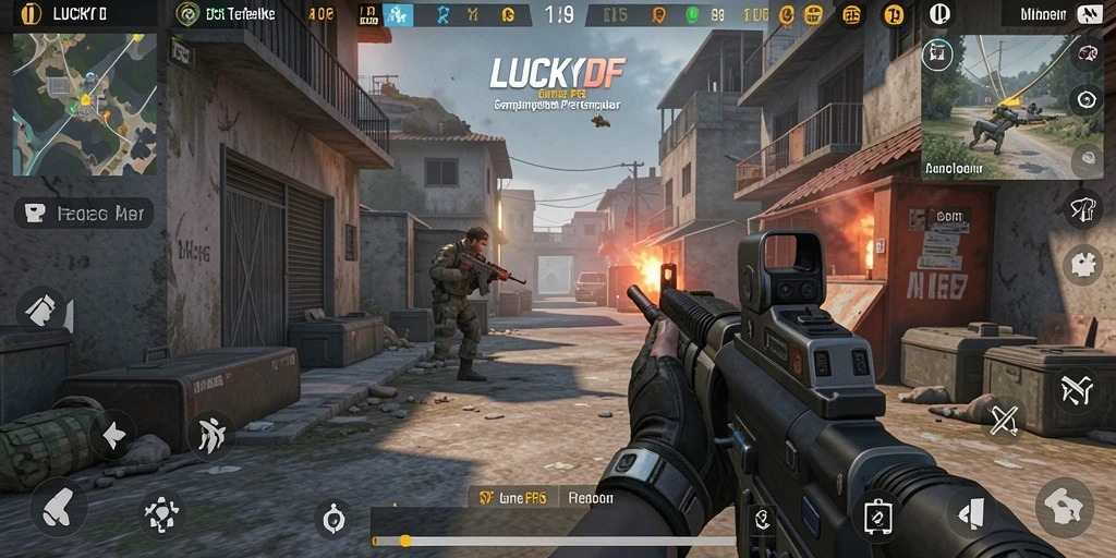 Tampilan menegangkan dari gameplay LUCKYDF yang intens.