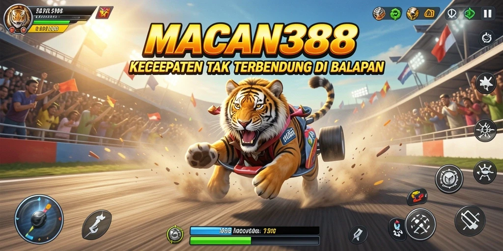 Menampilkan gameplay seru dengan grafis tinggi dari balapan MACAN388.