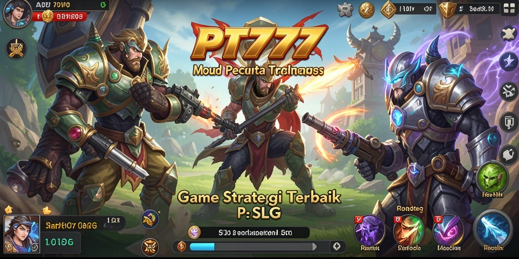 Tangkapan layar gameplay PT777 menampilkan pertempuran strategis yang mendebarkan.