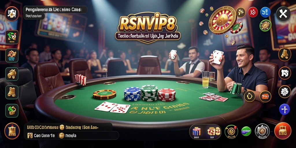 Tampilan gameplay Live Casino yang menegangkan di RSNVIP8.