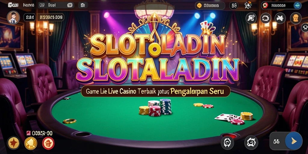 Tampilan gameplay SLOTALADIN yang seru dan interaktif dalam Live Casino.