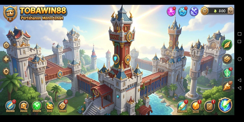 Gameplay TOBAWIN88 yang seru dalam Tower Defense.