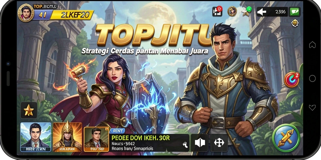 Screenshot gameplay menampilkan strategi pertempuran dalam TOPJITU.