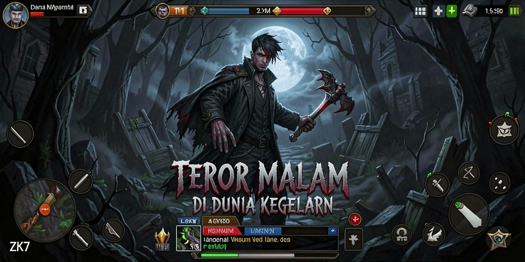 Screenshot gameplay ZK7 yang menampilkan momen menegangkan.